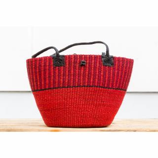 Bolga taška cez rameno premium z Ghany, rôzne farby, 43 cm Barva: Červená