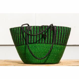 Bolga taška cez rameno premium z Ghany, rôzne farby, 43 cm Barva: Zelená