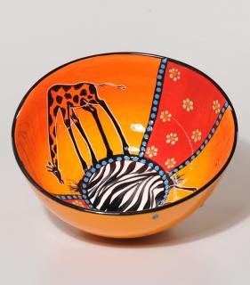 Misa so žirafou, oranžová, 22 cm