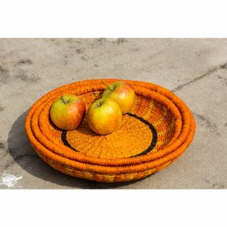 Ošatka na ovocie z Ghany, rôzne farby, 27 cm Barva: Oranžová