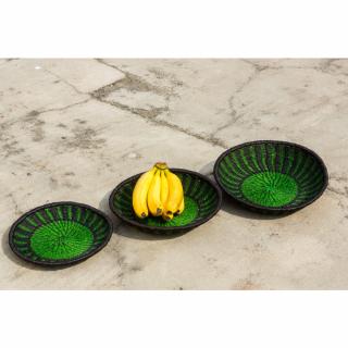 Ošatka na ovocie z Ghany, rôzne farby, 27 cm Barva: Zelená