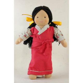 Tibetská handrová bábika priateľstvo Tenzin