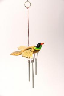 Zvonkohra letiaci vtáčik z Bali, béžový, 16 cm