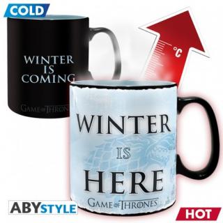 Hrnček Game of Thrones - Winter is Here, meniaci sa 460ml