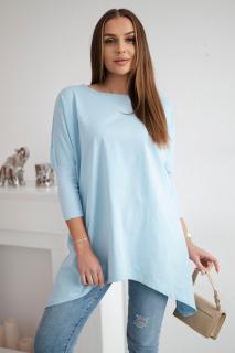 Dámska oversize tunika - svetlo modrá