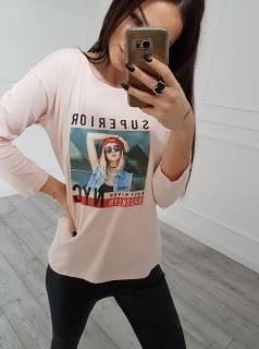 Dámske fashion tričko Superior - svetlo ružová