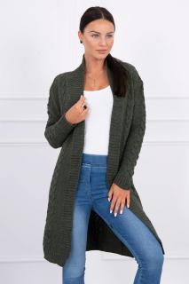 Dámsky pletený sveter - khaki