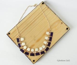 Elegantný náhrdelník - fialová