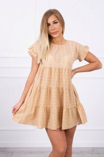 Letné Babydoll šaty - camel