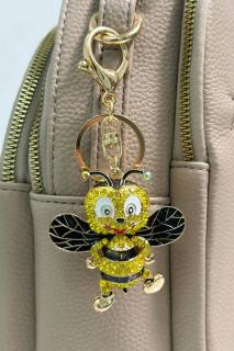 Prívesok na kľúče Včielka - žltá