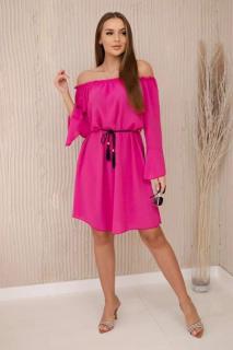 Šaty s odhalenými ramenami Gina - fuchsia