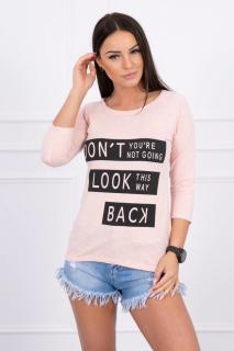 Tričko Don´t look - svetlo ružová melírovaná