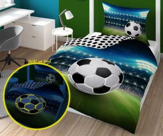 Detské obliečky 140x200 FUTBAL ihrisko svietiace