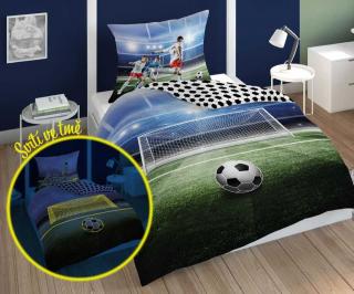 Detské obliečky 140x200 Futbalová bránka svietiace