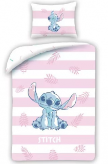 Detské obliečky 140x200 LILO A STITCH pásik