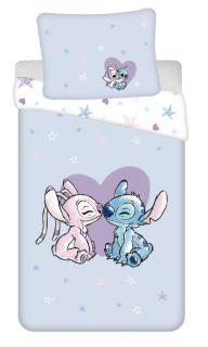 Detské obliečky 140x200 LILO A STITCH srdce