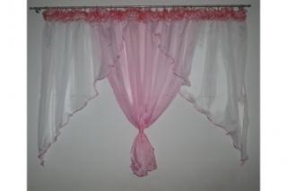 Hotová záclona 150x400 ZORA pink