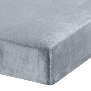 Plyšová plachta 100x200+30cm FLANO bledošedá