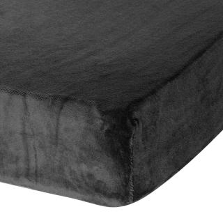 Plyšová plachta 100x200+30cm FLANO čierna