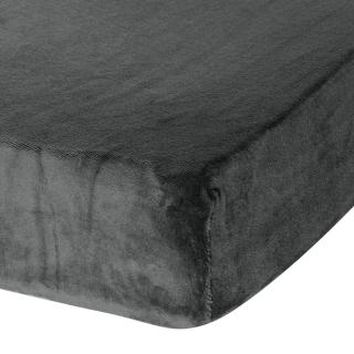 Plyšová plachta 220x200+30cm FLANO tmavošedá
