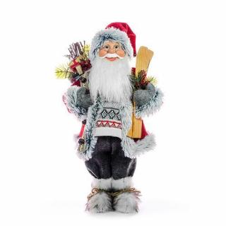 Santa s lyžami a drevom, 60 cm