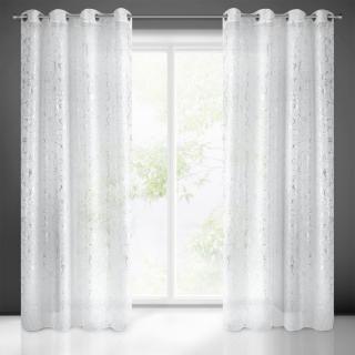 Záclona 140x250 ALISA biela + strieborná