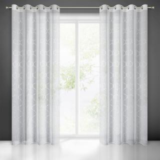 Záclona 140x250 FILLA biela+strieborná