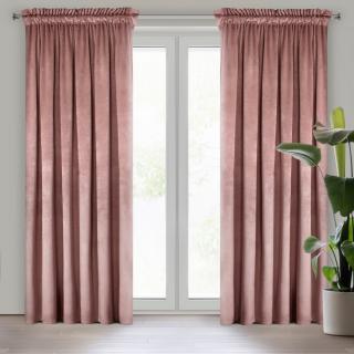 Zamatový záves 140x270 ROSA tmavoružová - páska