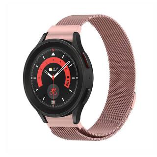 Elegantný remienok v milánskom štýle na smart hodinky 22mm Veľkosť: 22mm, Farba: Pink Gold