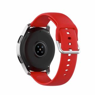 Jednofarebný remienok na smart hodinky 20mm vel.M/L Veľkosť: 20mm, Obvod: M-L (stredný až väčší obvod zápästia), Farba: Červená