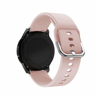 Jednofarebný remienok na smart hodinky 20mm vel.M/L Veľkosť: 20mm, Obvod: M-L (stredný až väčší obvod zápästia), Farba: Pink Sand