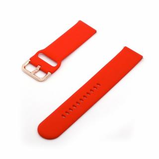 Jednofarebný remienok na smart hodinky 22mm vel.M/L Veľkosť: 22mm, Obvod: M-L (stredný až väčší obvod zápästia), Farba: Červená