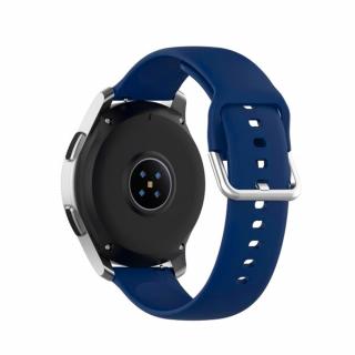 Jednofarebný remienok na smart hodinky 22mm vel.M/L Veľkosť: 22mm, Obvod: M-L (stredný až väčší obvod zápästia), Farba: Tmavo modrá