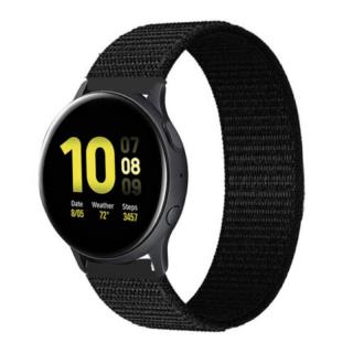 Nylonový remienok na smart hodinky 20mm Veľkosť: 20mm, Farba: Čierna