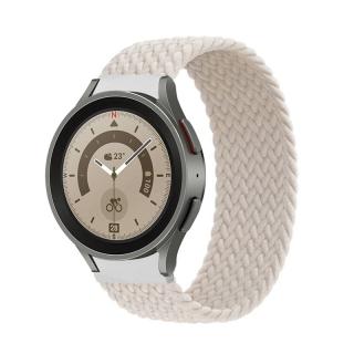 Pletený navliekací remienok na smart hodinky 20mm vel. M/L Veľkosť: 20mm, Obvod: M-L (stredný až väčší obvod zápästia), Farba: Béžová
