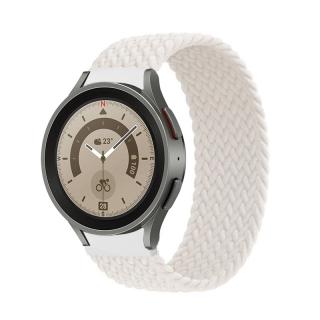 Pletený navliekací remienok na smart hodinky 20mm vel. M/L Veľkosť: 20mm, Obvod: M-L (stredný až väčší obvod zápästia), Farba: Biela