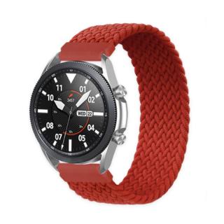 Pletený navliekací remienok na smart hodinky 20mm vel. M/L Veľkosť: 20mm, Obvod: M-L (stredný až väčší obvod zápästia), Farba: Červená