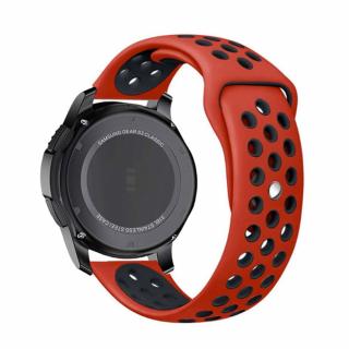 Športový remienok na smart hodinky 20mm Veľkosť: 20mm, Farba: Červeno-čierna