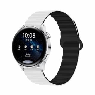 Štýlový remienok s magnetom na smart hodinky 22mm Veľkosť: 22mm, Farba: Bielo-čierna
