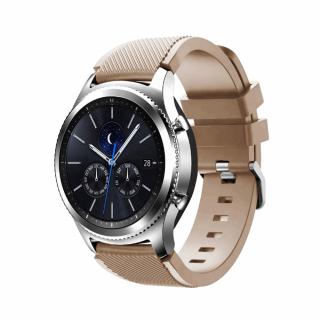Vrúbkovaný remienok na smart hodinky 20mm Veľkosť: 20mm, Farba: Oriešková