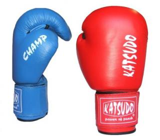 Box rukavice Katsudo CHAMP III (Boxerské rukavice 14OZ, 16OZ, 18OZ - Kožené)