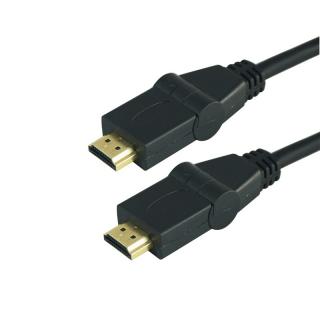 GoGEN HDMI 150MM08, prepojovací kábel HDMI, otočné konektory o 180°