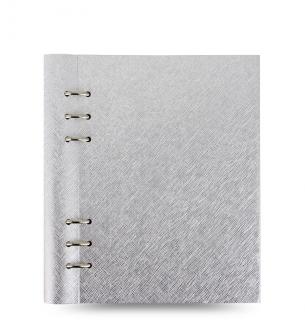 Filofax Clipbook Saffiano Metallic | A5 Silver