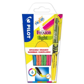 Gumovateľný zvýrazňovač Pilot FriXion Light Colors | sada 6 ks