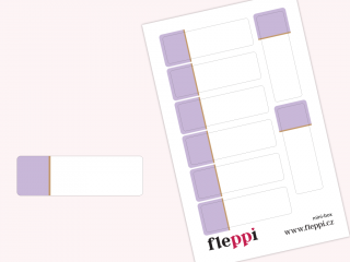 Samolepky Box | výber farieb Farba samolepiek: pastelově fialová