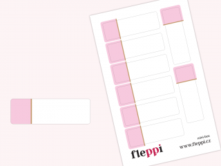 Samolepky Box | výber farieb Farba samolepiek: pastelově růžová