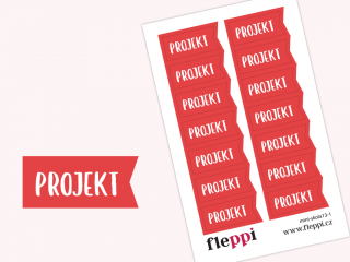 Samolepky Školské - projekt Farba samolepiek: červená