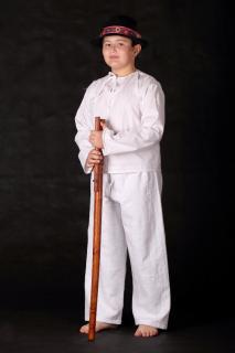Chlapčenská košeľa 10 - 12 rokov folklór Základná, bavlnená, ručne šitá