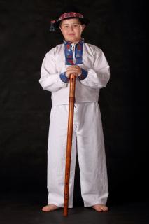 Chlapčenská košeľa 6 - 14 rokov folklór Luxus, bavlnená, ručne šitá