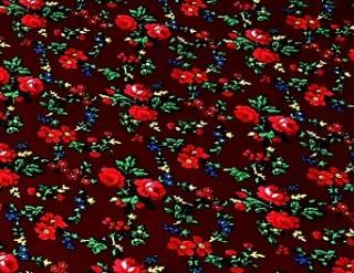 Polyesterová látka kvetinová šírka 145 cm červená